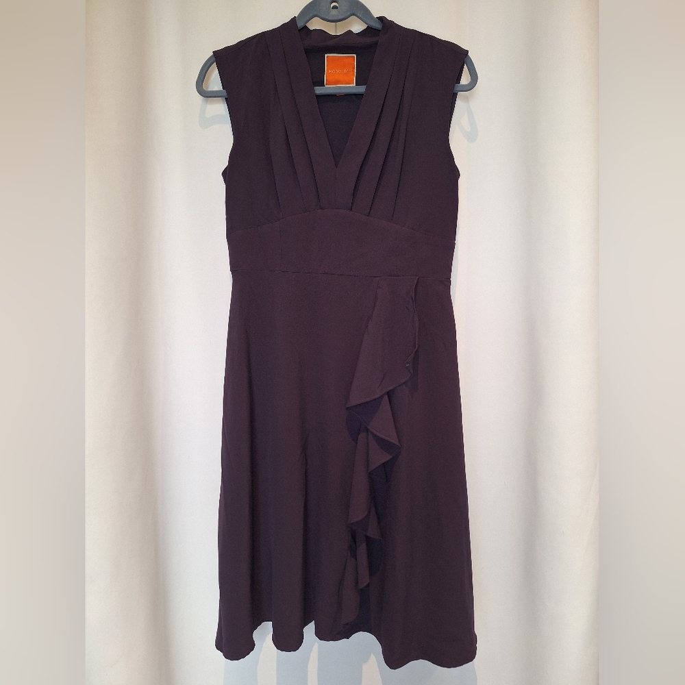 ModCloth Plum Ruffle Dress Size Medium